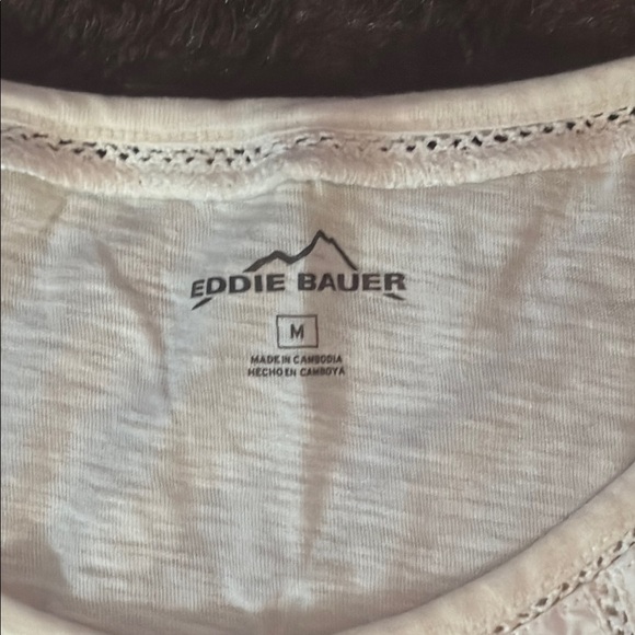Eddie Bauer Cream Lace Trim Top - Picture 2 of 3